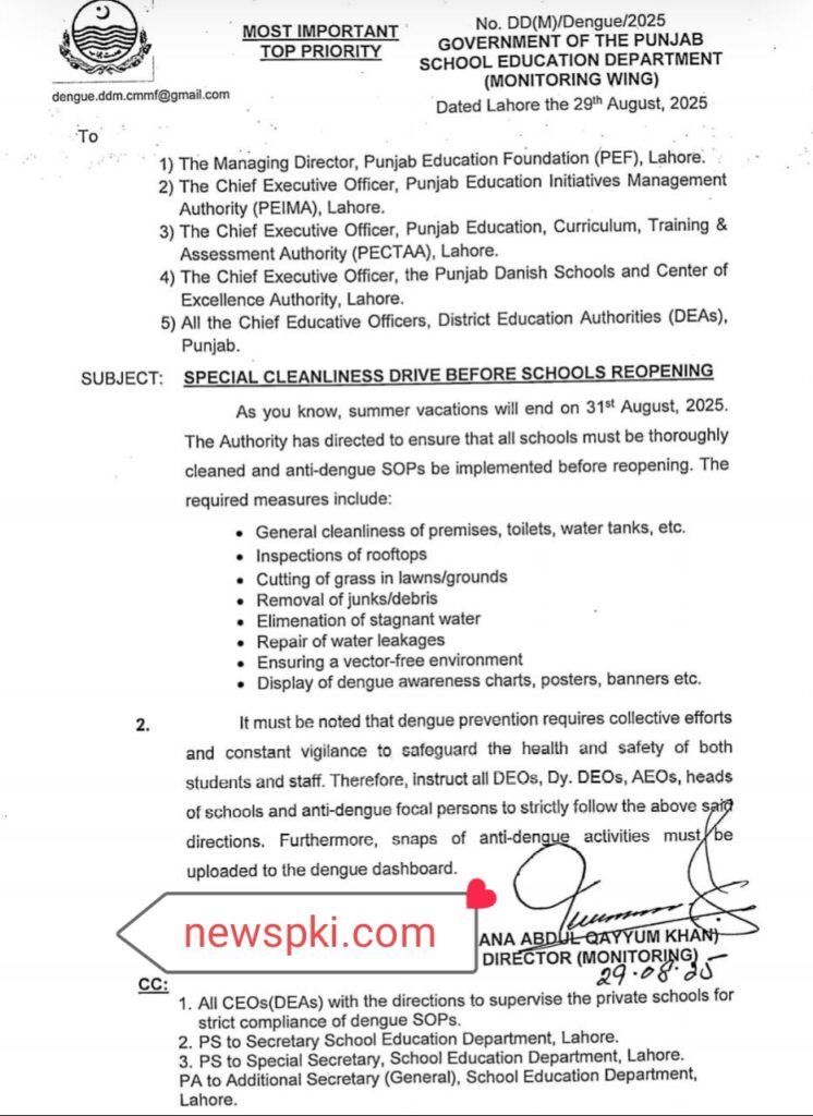A Guide to Dengue Prevention in Schools