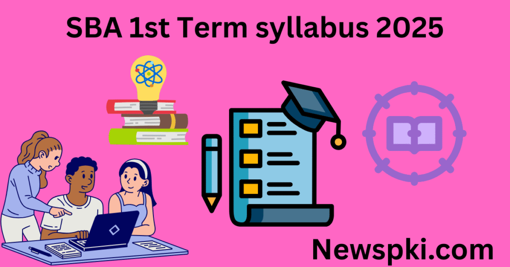 SBA 1st Term syllabus 2025 SBA 1st Term syllabus 2025