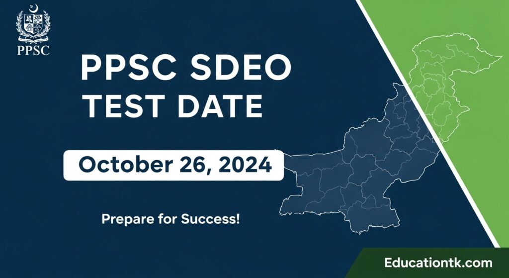 PPSC Sub Divisional Enforcement Officer (SDEO) Test Date